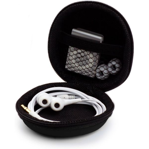 3 stk. Universal In-Ear Earphone Case - Hard Case til Hovedtelefoner, iPod Shuffle, USB-drev, Kabel - Sort Multifunktionel Bærepose