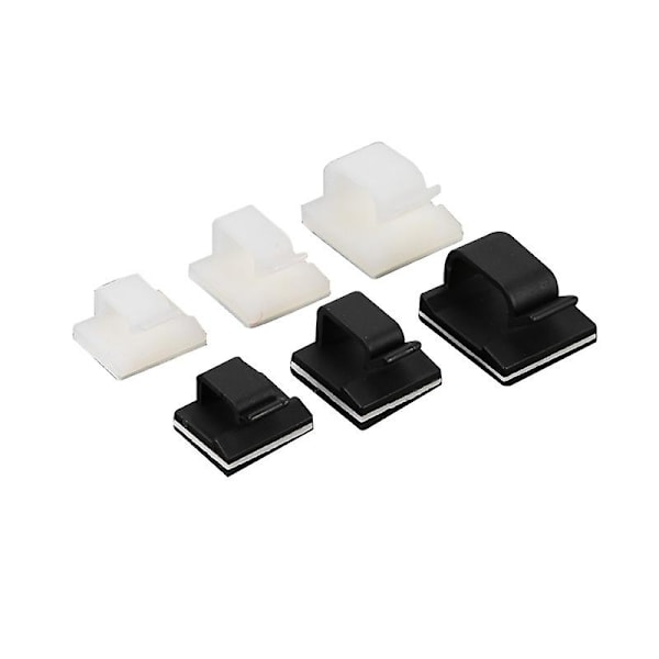 30 stk selvklebende kabelholdere 4,6*8,1 mm svart 30pcs Black