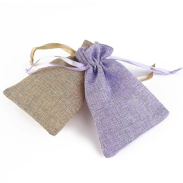 5 stk. Havepose Natural Linen Trækpose til Gave/Fester/Håndværk
