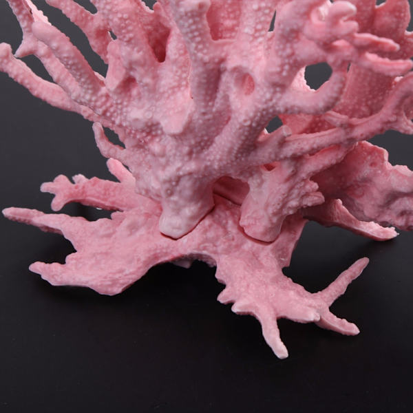 Kunstig akvariekoral dekoration plast fisketank plante dekoration akvarium landskab pink