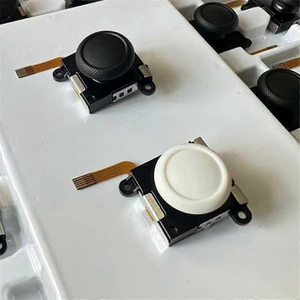 For Switch Lite Hall Elektromagnetisk Joystick 3D Analog Joystick for Switch JoyCon Hall Rocker Hvit