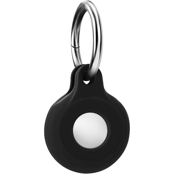 Silikonikotelo Airtagille avaimenperällä, yhteensopiva Apple Airtagien kanssa Black