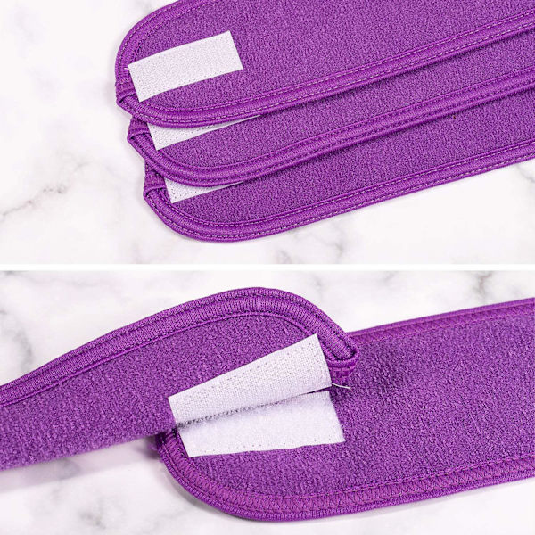 4 st tvättlappar för ansikte, stretchiga för bad, smink och sport (grå) Purple