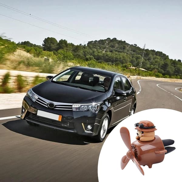 Bilaromaterapi Duft Diffuser, Cartoon Bear Pilot Air Ferrinizer Bil Air Fan Aroma Clips