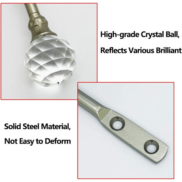 Gardinklämmor i metall U-formade väggkrokar Gardinklämmor, Metallgardinklämmor - 2-pack, matt silver