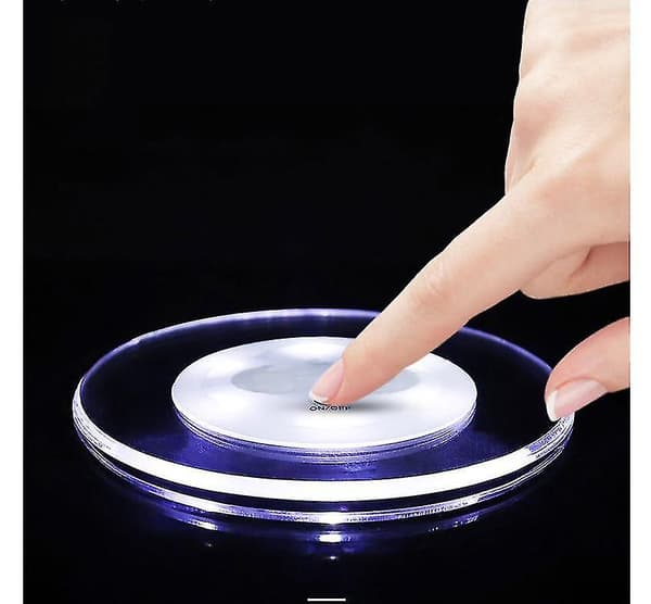 Led Hvit Coaster 2 stk Drikkebrikker