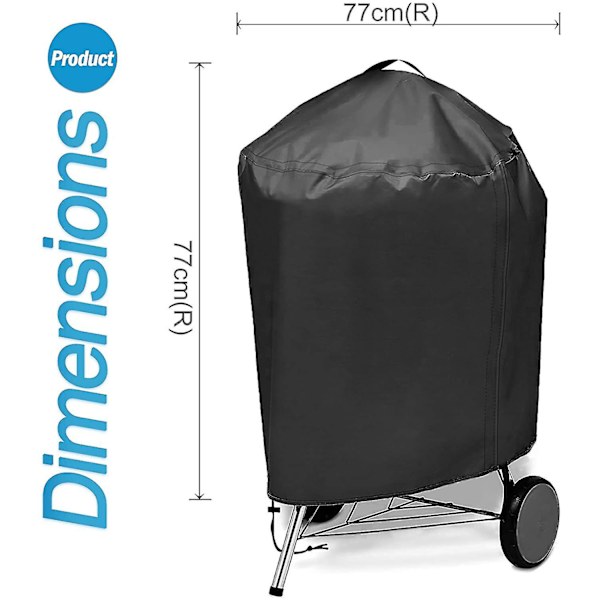 Grillöverdrag, Grillöverdrag Kettle Grill, Kettle Grillöverdrag, Vattentätt Bbq-överdrag Skyddande Överdrag Grill Presenning, 77 X 90cm