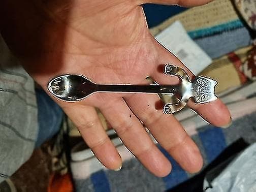 11,5 cm rustfritt stål katteskje sett servise kjøkken tilbehør silver
