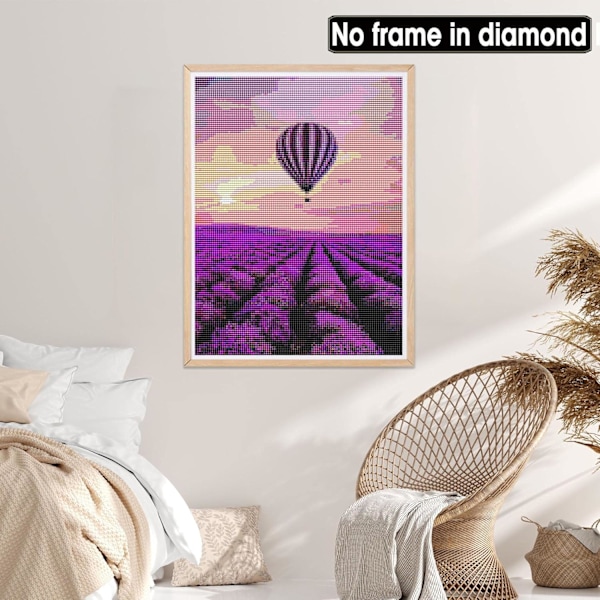 30x40cm Diamantmålningskit med Lavendel, Strass Korsstygnskit för Vuxna, för Hem Vardagsrum Väggdekor.