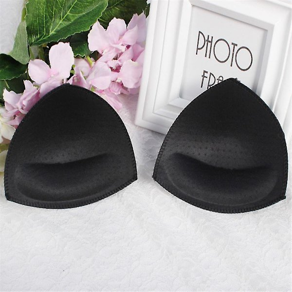 1 par bikinibh-innlegg push-up pads sports-bh pads one size Black