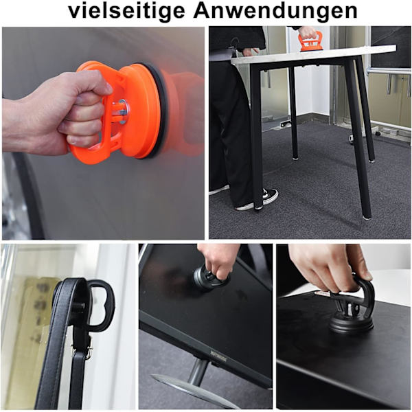 3-delt bilbulkdragerssett - Lakkfri bulkoppretting for bilbulkoppretting - Sugeskoppskvis for glass, fliser, speilløfting og flytting av gjenstander
