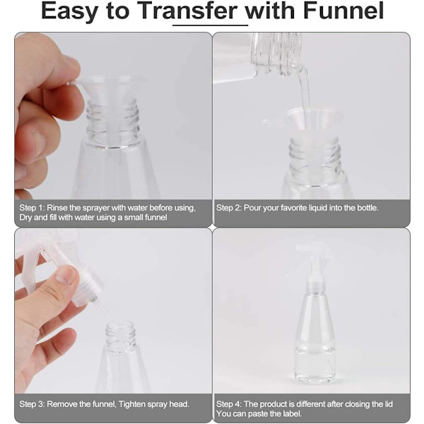 200 ml sprayflaskor tomma sprayflaskor spray transparent plast