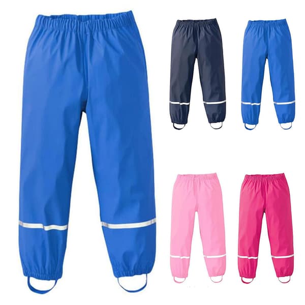 Barnerainbukse Vanntett Pustende Buddelhose Sølebukse For Jenter Gutter Rose Red 110