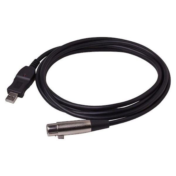 3m USB-mikrofonmikrofonlänk kabeladapter hane XLR hona för PC för bärbar dator Mac