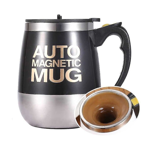 Automatisk Blandemug Magnetisk Kaffeblender Kop USB Genopladelig Drikkeblander Black