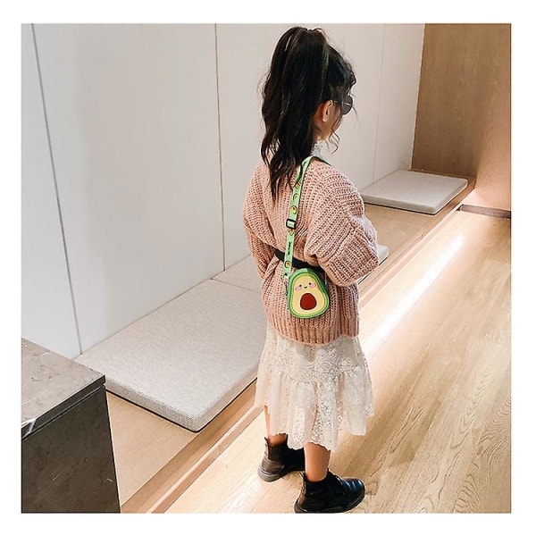 Frukt Avocado Form Design Jenter Veske Canvas Crossbody Bag Chic Skulder Bag Green
