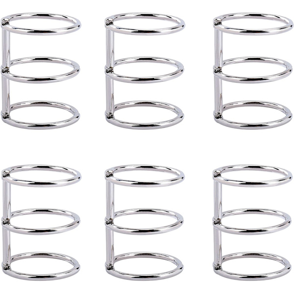 3-Ring Bogringe Metal Løsblade Binderinge 25mm Metal Ring Binder til Studie Kort Fotoalbum Scrapbog Ark 6 Stykker Sølv