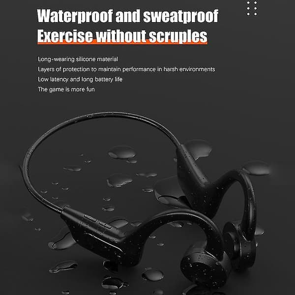 Trådlösa 5.1 Bluetooth-hörlurar med benledning Vattentäta sportheadset