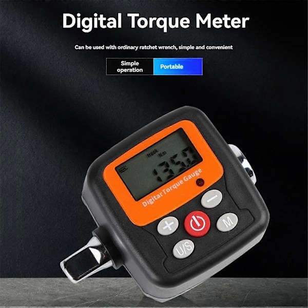 Digital momentmåler momentnøkkel tester med LED-skjerm digital momentnøkkeladapter for bil sykkelreparasjon C