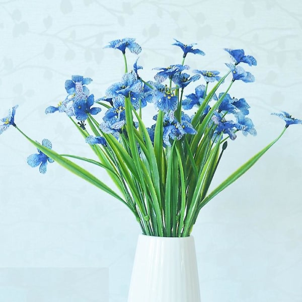 5 st konstgjorda blommor utomhus Uv-beständiga falska blommor Blekningsfria konstgjorda växter Blue