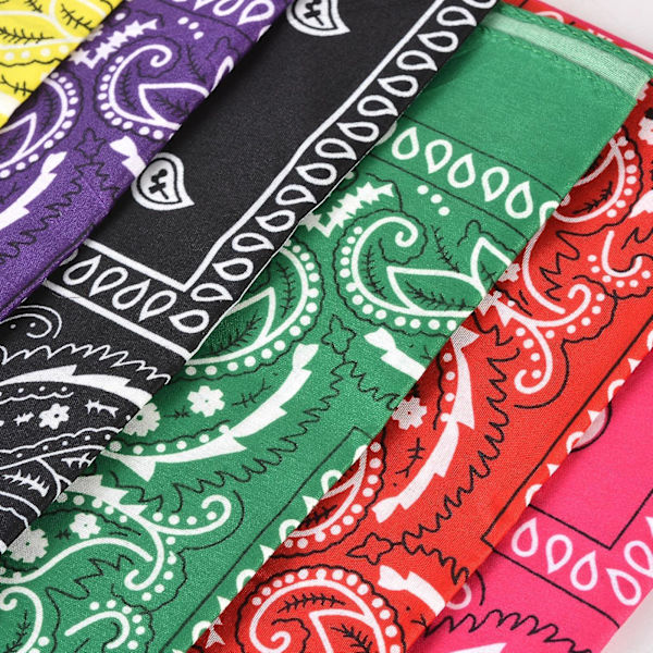 Unisex Firkantede Paisley Bandanas Hip Hop Fashion Stof Ride Maske Pandebånd Til Kvinder Piger Sport Hårbånd Tørklæder