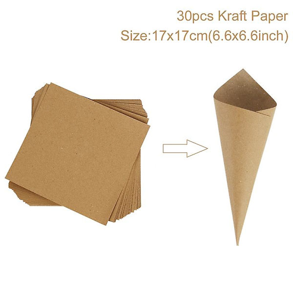 Staraise Kraft Papir Bryllup Bakke Konfetter Kegle Stativ Bakke Bakke Til Bryllup Dekoration Bryllup Konfetter Kegler Bryllup Papir Kegler 30pcs paper 1