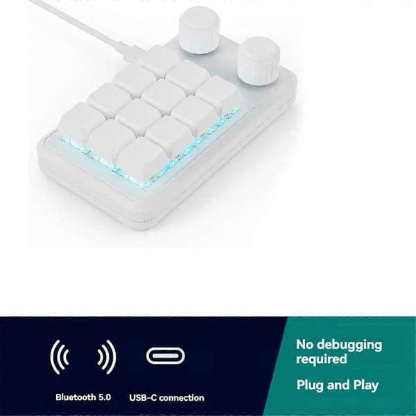 Programmerbart Makro Tilpasset Tastatur RGB Kopier Lim Inn Mini Spill Mekanisk Hotswap Macropad Bluetooth5.0+Kablet