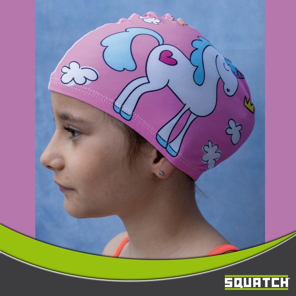 Pony - Children's swimming cap for girls and boys|Soft and comfortable PU fabric|Easy to wear|13 designs