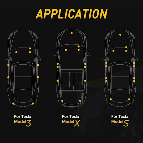 2 stk. for Tesla Model 3 XS dørvelkomstlys dekorativt stemningslys rosa bagasjeromslys