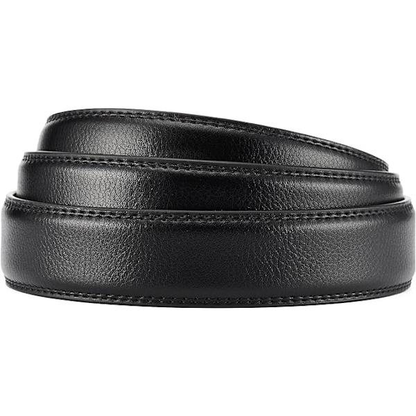 Automatisk herre bælte, 36 mm læder herre bælte til dressy og casual tøj, mikrojusterbar og klippelig design længde 120cm