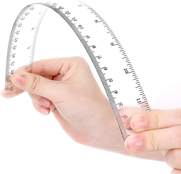 3-pak plast lige lineal 6\",20cm,30cm måletilbehør - klar
