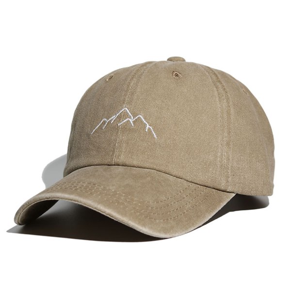 Mountain Dad Hat - Ostrukturerad mjuk bomullsmössa Khaki