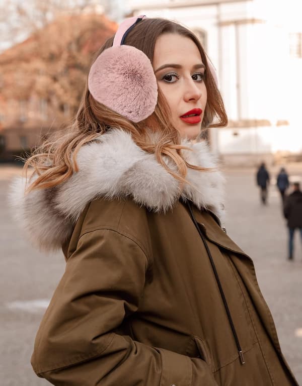 Simplicity Dame Vinter Varme Og Søde Ørevarmere Udendørs Ørevarmere Pink