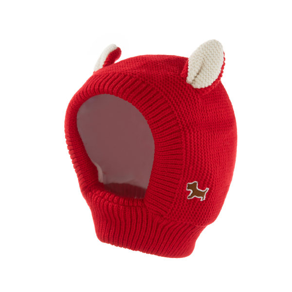 Lasten villapaita neulottu hattu baby yksivärinen paksunnettu neulottu huivihattu punainen