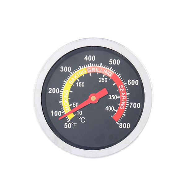 Bbq-termometer, grilltermometer, glasslinse rustfritt ståltermometer varmeindikator