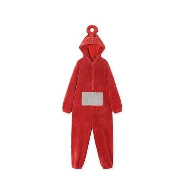 Anime Teletubbies Kostym Vuxen Julpyjamas Pyjamas Sovkläder Jumpsuit Es Red S