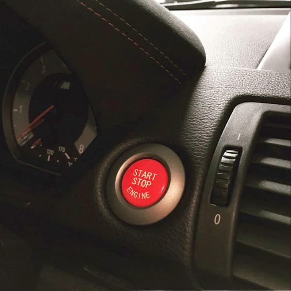 LED Girspakknapp Girspak Hode Retrofit Kit med Motor Start Stopp Knapp for E61 E60 E46 LHD Blank Svart