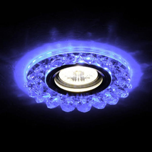 Cob LED-loftslampe, indvendig varm hvid + sidemonteret blå, rund, enkel dekorationshjemmelampe til spisestue, stue, helt ny