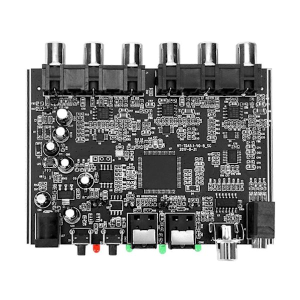 5.1-kanals HiFi digital lyddekoder AC-3 PCM digital optisk koaksial DTS RCA stereo lyd hjemmekinodekoder