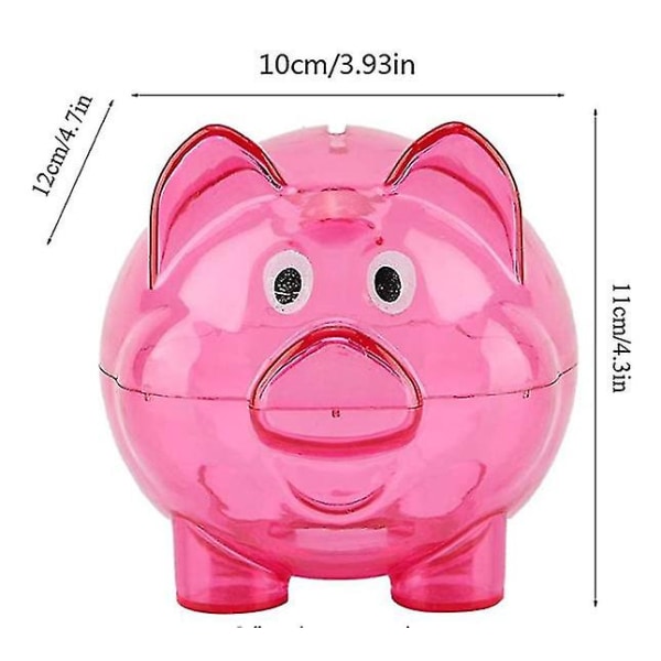 Säästöpossu läpinäkyvät rahapurkit Candy Jar pink