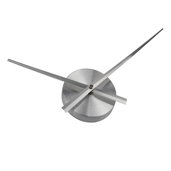 3D klokkehender, DIY store klokkehender nåler veggklokker 3D hjemmekunstdekor kvartsurmekanisme tilbehør Silver