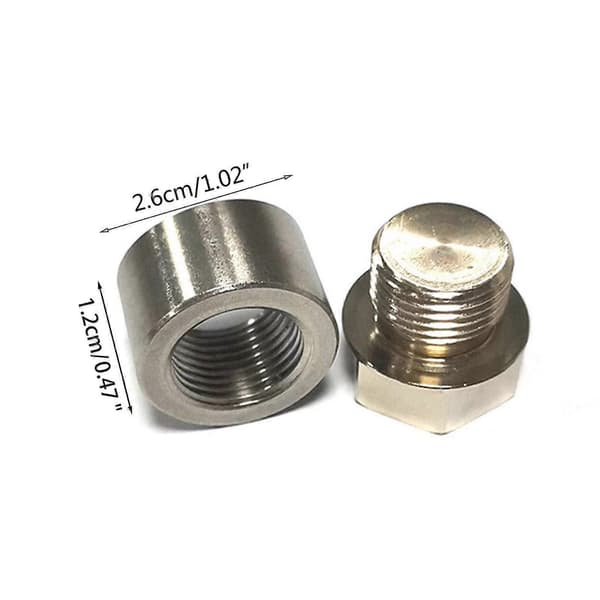 M18x1.5 O2 Oksygensensor Bredbåndsplugger Mutter Trappet Hette Fittings Sveiseplugg
