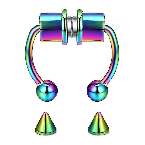 Keinotekoinen nenärenkään vanne magneettinen uudelleenkäytettävä väliseinä ruostumaton teräs nenärenkään Multicolor