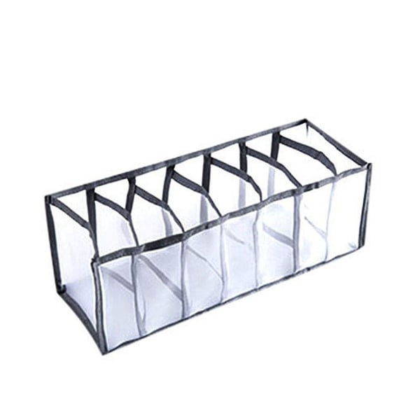 Underwear Skuffe Organizer, Foldbar Garderobe Tøj Delere Nylon Kommode Rum Organizers Opbevaringskasser 7 Grids