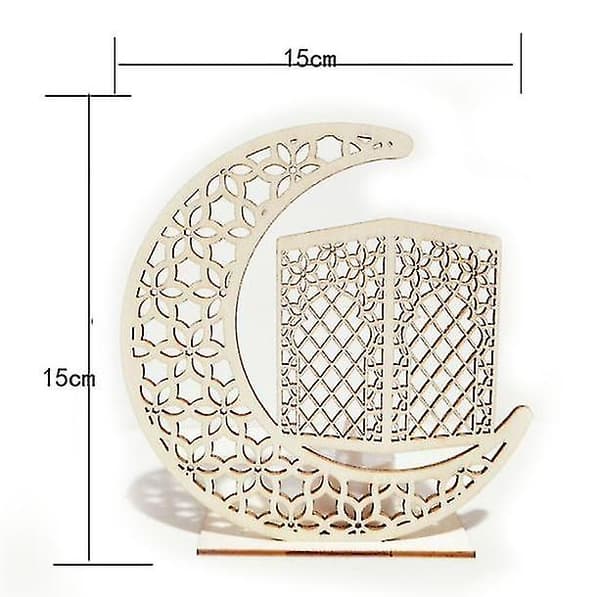 Ramadan Diy Træ Måne Led Lys COLOR7
