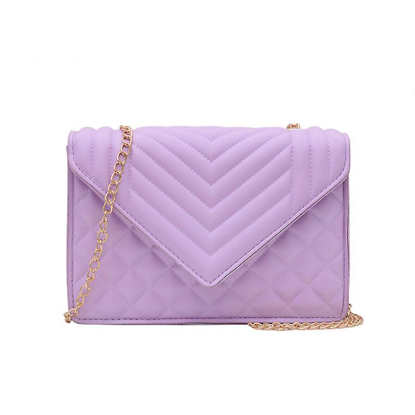 Pieni crossbody-olkalaukku, söpö pieni naisten käsilaukku ketjuhihnalla Purple