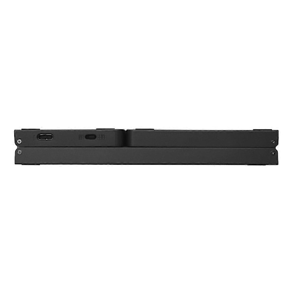 B089T Portabelt Vikbart Tangentbord med Pekplatta Uppladdningsbart Mini Trådlöst Bluetooth-Tangentbord för IOS och , Svart