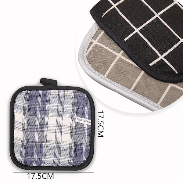 Set med 6 grytunderlägg, 100 % bomull, för grillning, matlagning, ugn, mikrovågsugn, grillning, vår/sommar, påsk (17,5 cm x 17,5 cm)