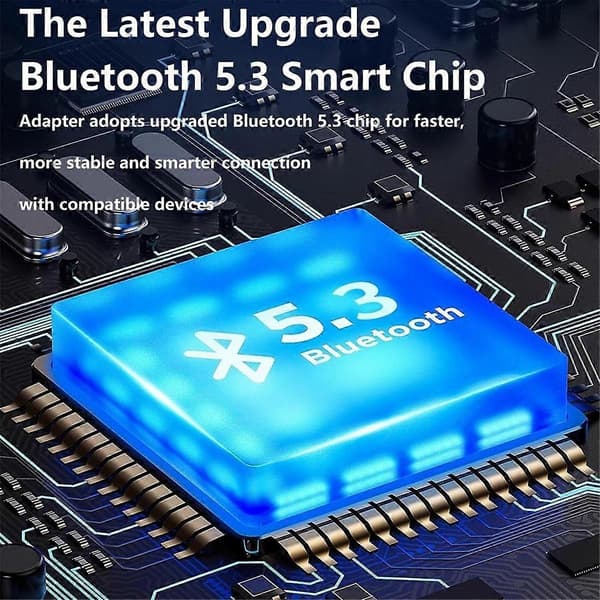 Bluetooth 5.3 FM-sender til bil, Bluetooth biladapter, understøtter MP3-afspiller, håndfri opkald, LED-baggrundsbelysning, U-disk