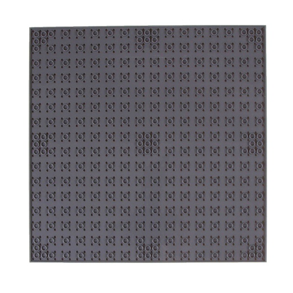 5 stk. Klassiske baseplader 10\" X 10\" Stakbar murstensbaseplade kompatibel med alle større mærker Baseplade Dark Grey